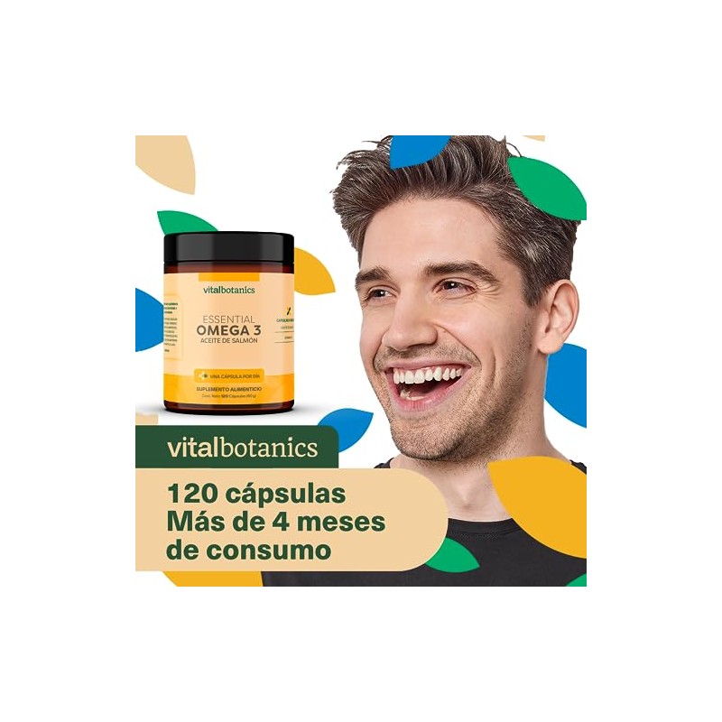 Vital Botanics Omega 3 Aceite Puro de Salmón con Vitamina