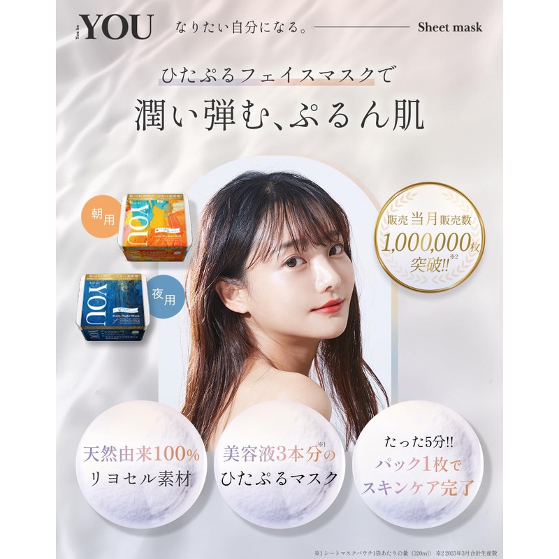 YoubeYOU Face Pack Face Daily Night Mask [100% Lyocell Super