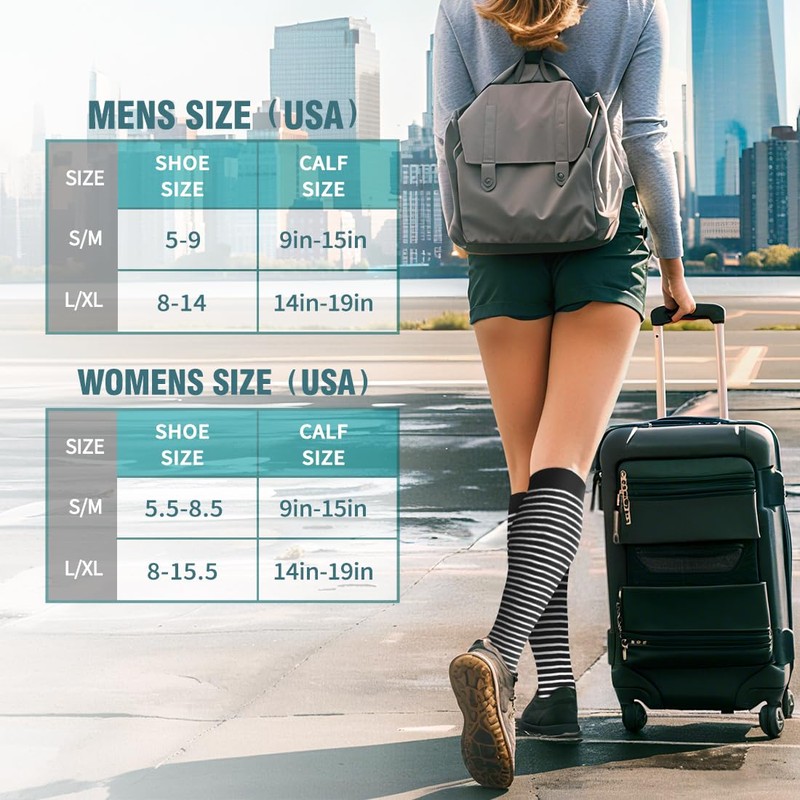BLUEENJOY Copper Compression Socks for Women & Men (6 pairs)
