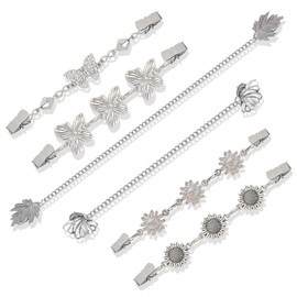 6 Pcs Brooches for Women Shawl Brooch Sweater Decor Clips Vintage Cardigan Collar Clip for Girls Women's Shirt Dress Waist Cinch