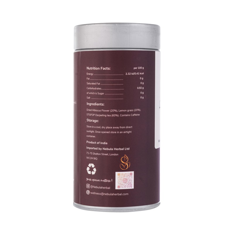 Immunity boost refreshing tea Flavour: Hibiscus & Lemongrass, 25 tea