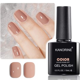 Kanorine Chocolate Milk Gel Nail Polish, Chocolate Milk nude Color Soak Off UV LED Light Cure Gel Polish for Nail Art DIY Manicure at Home long Lasting 15ML