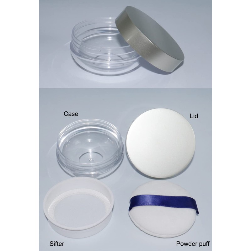 AKOAK Capacity 20 ml(0.67 oz) Empty Reusable Plastic Loose Powder