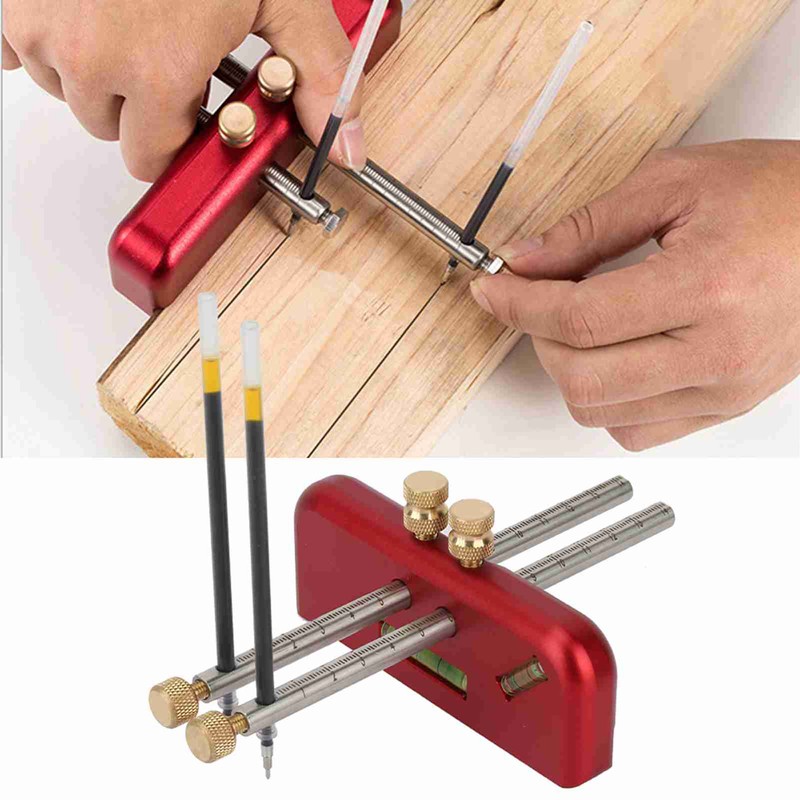 Woodwork Draw Line Adjustable Aluminum Alloy Marking Gauge Wood Scribe