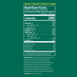 Crisp Power Protein Pretzels, Everything, High Protein Vegan Keto Snack, 28 G Plant Based Protein, Low Carb Crunchy Pretzel Snacks, Sugar Free, No Seed Oils, 1.75 oz Bags, 24 Pack