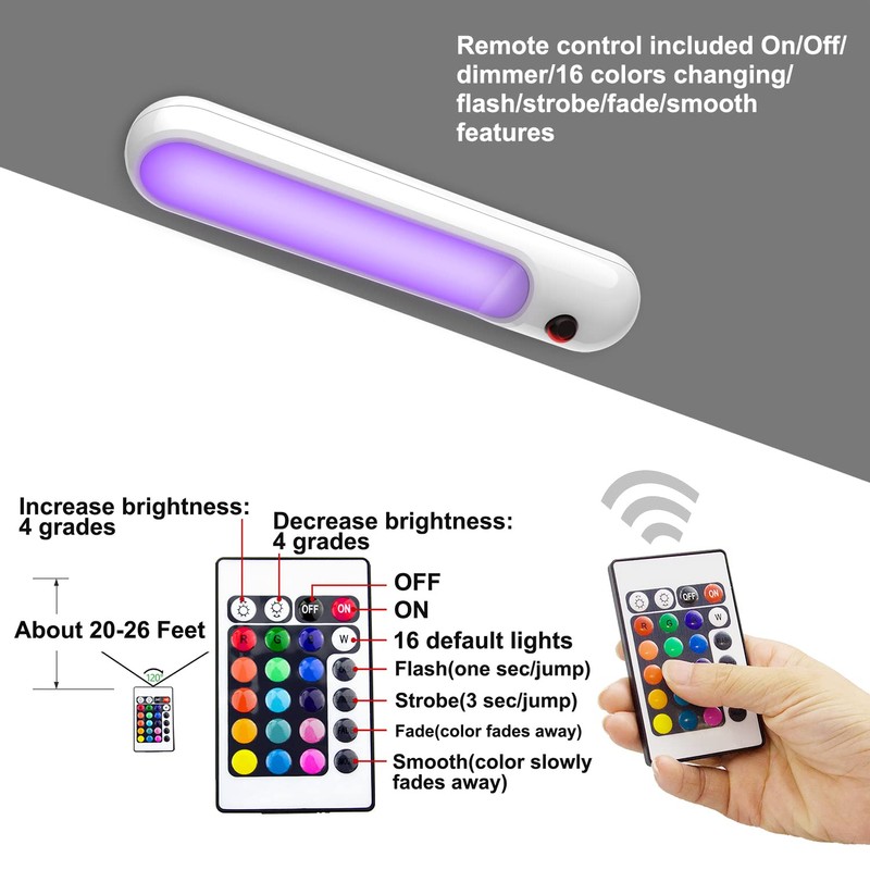 BIGLIGHT Wireless Battery Operated LED Table Top Night Light, Touch,