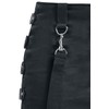 Gothicana by EMP Ladies Black Short Skirt with Buckles, black