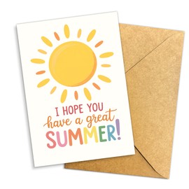 Podagree I Hope You Have A Cool Summer Hello Summer Tags End of School Year Cads Sunshine Hanging Cards for Birthday Party,School,Teacher Sun Party Favor Decoration