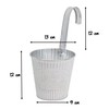 DARO DEKO Metal Hanging Pot, White, Diameter 13 cm, Set