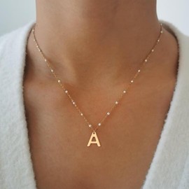 Ursteel Gold Initial Necklace for Women - Gold Letter V Necklace for Women Trendy, Gold Jewelry for Women, Gold Initial Necklaces for Women, Gold Choker Necklace for Women