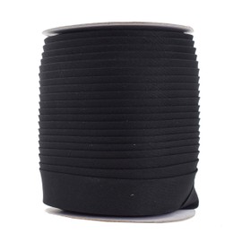 Mandala Crafts Double Fold Bias Tape for Sewing - 55 Yds Black Bias Tape Double Fold 1 Inch Hem Quilt Binding Black Seam Binding Tape - Fabric Piping Bias Binding Tape