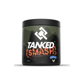 Tanked Smash, Pre Workout Powder - 250g - Improve Focus & Intensity Levels (Blue Raspberry)