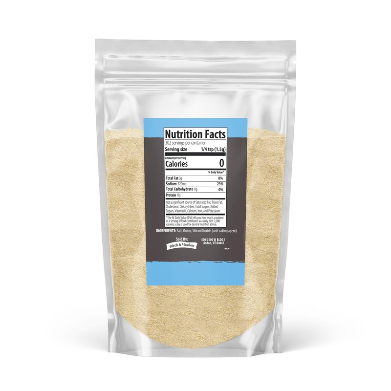 Birch & Meadow 1 lb of Onion Salt, Kitchen Essential,