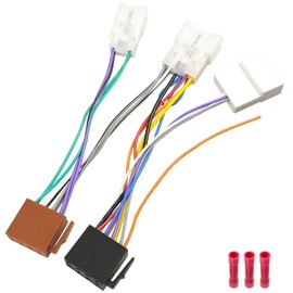 Jayubien Stereo Wiring Harness for Toyota Radio Connector 2003-2012,Compatible with Camry Corolla Tacoma Matrix Tundra 4Runner Prius RAV4 Sienna Cruiser ISO Radio Wire Adapter 20Pin SWC Plug