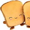 Womens Cute Toast Bread Embroidery Face Hand Warmer Winter USB