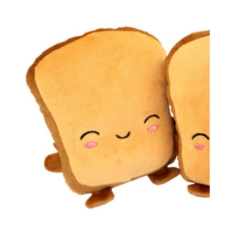 Womens Cute Toast Bread Embroidery Face Hand Warmer Winter USB