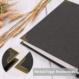 Vienrose Photo Album Self Adhesive 40 Pages Hardcover with DIY Scrapbooking Kit 3 Rings Paper Scrapbook for Lover Friends Kids Wedding Blue