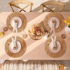 Gandeer 50 Pcs 13 Inch Round Woven Placemats with 50