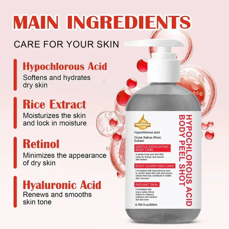 Gel Corporal Exfoliante Ácido Hipocloroso 200ml No