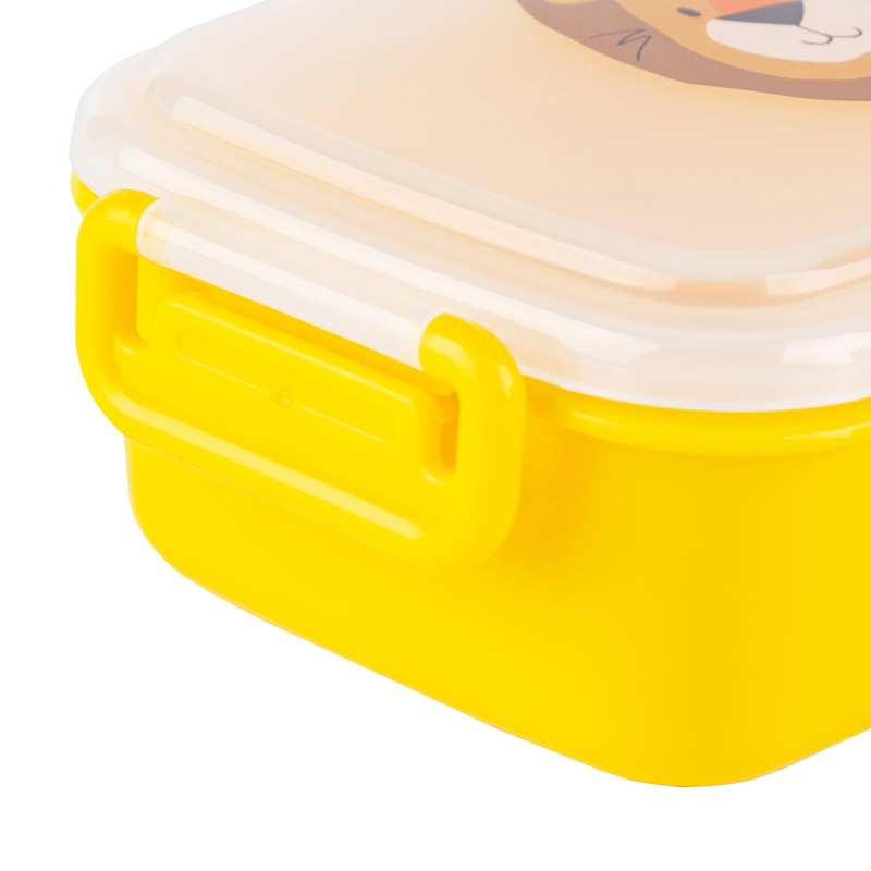 sigikid 25364 Lion Lunch Box with Divider, BPA-Free, Safe, Lightweight,