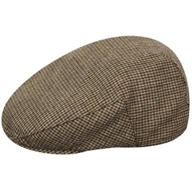 Country Gentleman Wool Blend British Ivy Cap - Brown Houndstooth/M