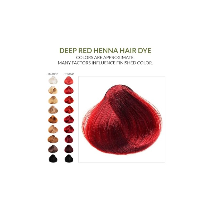 DEEP RED Henna Hair & Beard Color / Dye -