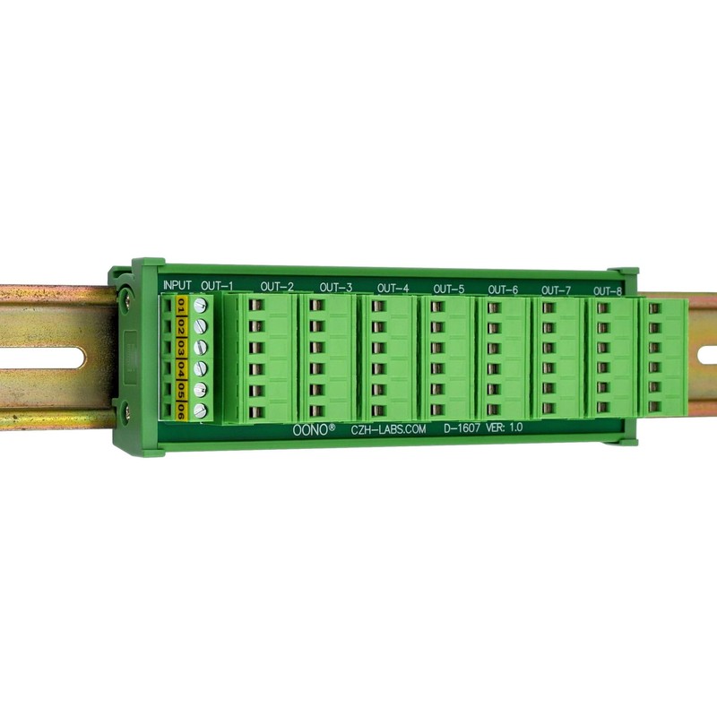 DIN Rail Mount 10A/300V Pluggable Screw Terminal Block Distribution Module