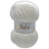 2 Pack of White 600 - Baby Care Double Knit