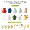 10 Packs Mini Vase Fridge Magnets Ceramic Magnets for Fridge