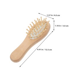 Outanaya 2pcs Wooden Hair Brush Portable Scalp Massaging Comb for Relaxing Care Static Reduction Hair Suitable for Women Men