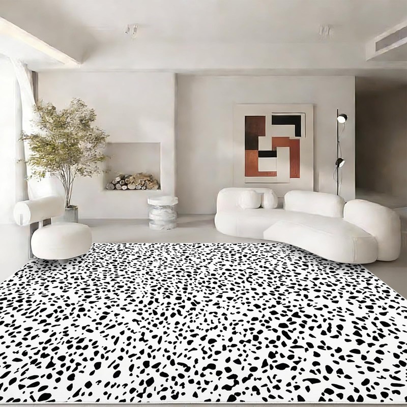 USTIDE Modern Leopard Print Area Rug 6'x9' Machine Washable Animal