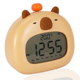 PCXWTLN Kids Alarm Clock, Toddler Sleep Training Clock with Snooze Function, Digital Ok to Wake Clocks with Dimmable Night Light & Memory Function for Toddlers Children Bedroom