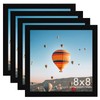 8x8 Picture Frame Set of 4 Black for Wall Hanging