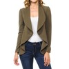 MINEFREE Women's Long Sleeve Classic Draped Open Front Lightweight Blazer