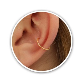 cutwire Gold conch ring - 20 gauge conch piercing, thin cut wire gold conch hoop - 14K Gold filled conch jewelry (cut-wire gold, gold-filled)