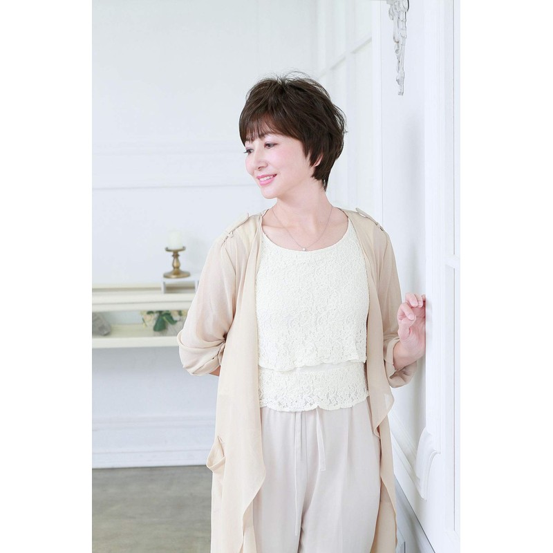 Priscilla BO-01 Short Hat Wig Heat Resistant TDB Dark Brown