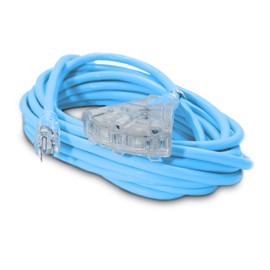 25-ft Extreme 12/3 Heavy Duty 3-Outlet Lighted SJEOW Oil-Resistant Flexible Extension Cord by Watt's Wire - 12-Gauge 15-Amp Grounded (25 Foot 12-Awg)