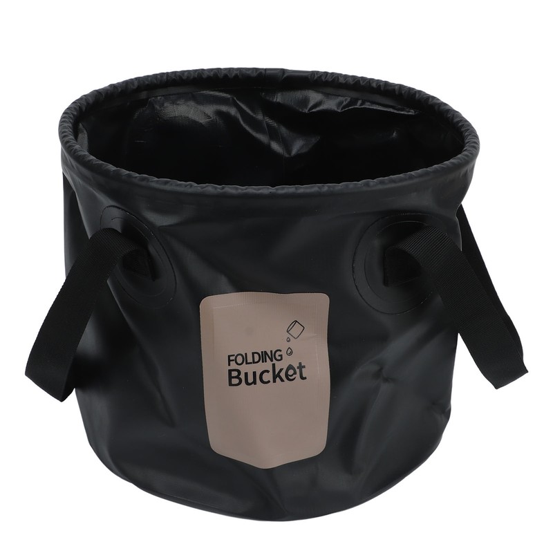 Camping Collapsible Bucket 10L Capacity Food Grade PVC Mesh Side