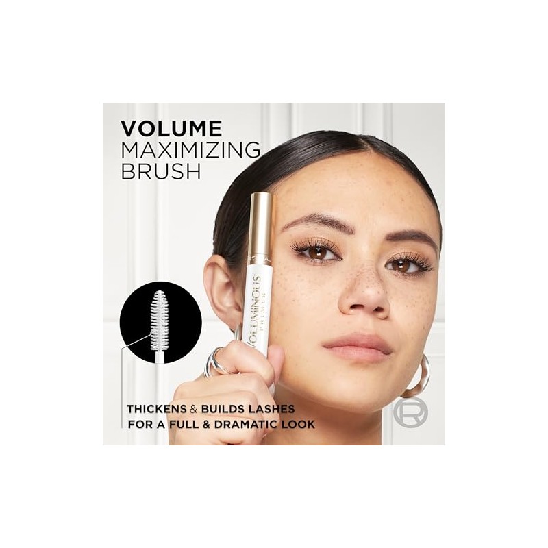 L'Oréal Paris Mascara de imprimación voluminosa, Primer, 0.24 fl. oz.,