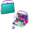 Polly Pocket 2-in-1 Playset, Travel Toy with 2 Micro Dolls