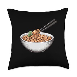 Natto Design Throw Pillow