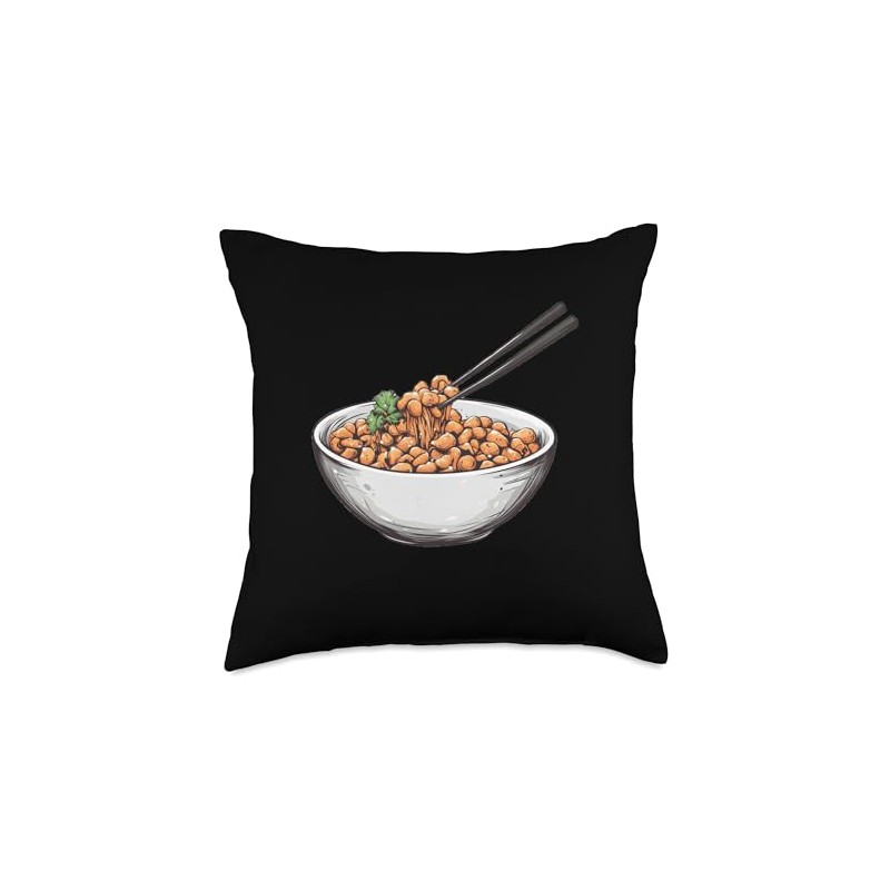 Natto Design Throw Pillow