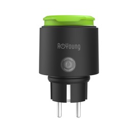 ROYOUNG ROYOUNG WLAN Steckdose Outdoor IP44 Smart Zeitschaltuhr Aussenbereich 2,4GHz 16A mit Strommessung Kompatibel mit Alexa/Google Home, Stromverbrauch Messen, Sprachsteuerung, APP Fernsteuerung