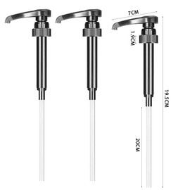 NUOOO Syrup Pump Dispenser for 1L Bottle, Black (5PCS), Food-grade Plastic, Wide Applications, Compatible with Various Brands