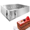 4smile Rectangular Adjustable Baking Frame - Stainless Steel Rectangular Baking