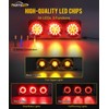 Partsam 2Pcs 54 LED Truck Trailer Tail Lights Bar with