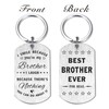 SOUSYOKYO Best Brother Ever Gifts for Men, Funny Brother Keychain