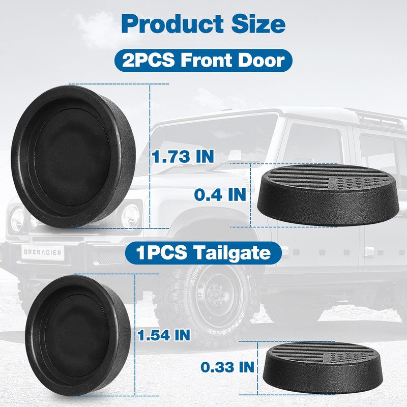 MYFAMIREA Magnetic Keyhole Covers for Jeep Wrangler JL/Gladiator JT 2018-2025