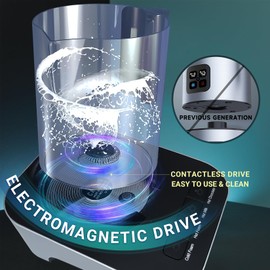 4-in-1 Electric Milk Frother and Steamer, 400ml(13.5oz) Stainless Steel Pitcher Cup with Auto Shut-Off, Hot & Cold Foam Maker and Milk Warmer for Coffee Lattes Cappuccinos Macchiato, Dishwasher Safe