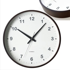 KATOMOKU plywood wall clock brown sweep (continuous second hand) km-35L φ304mm (quartz watch)